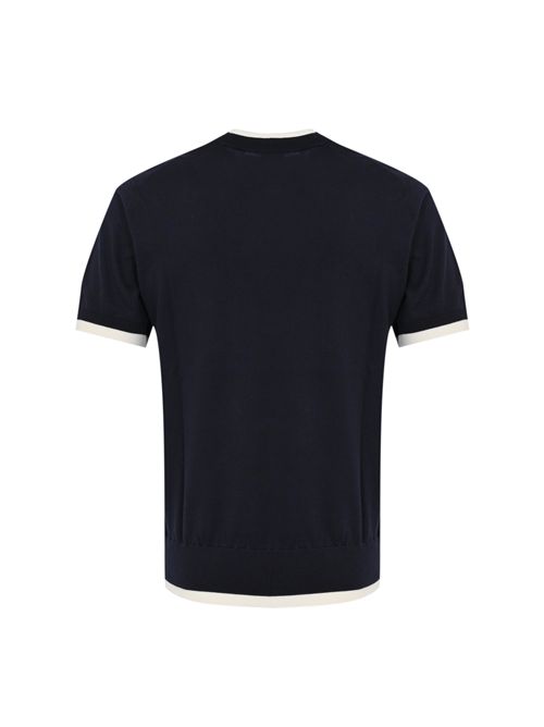 T-shirt in maglia di cotone Blu Paolo Pecora | A011 F1006685